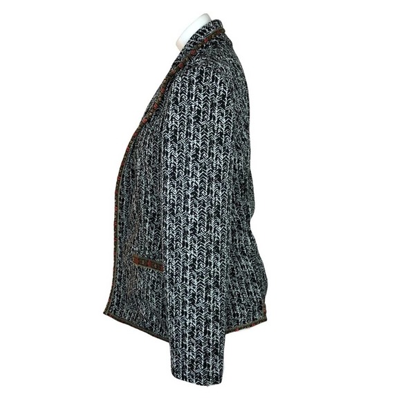 Sahalie Boho Trimmed Blazer Size L - Picture 2 of 4